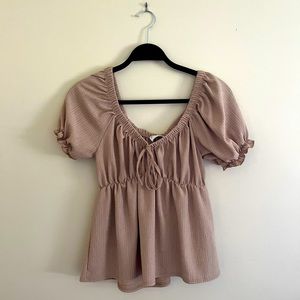 Nude Peasant Top